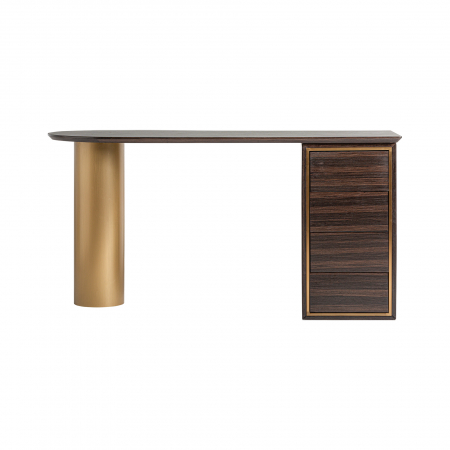 Birouri - Birou Art Deco lemn pin auriu|Birouri elegante