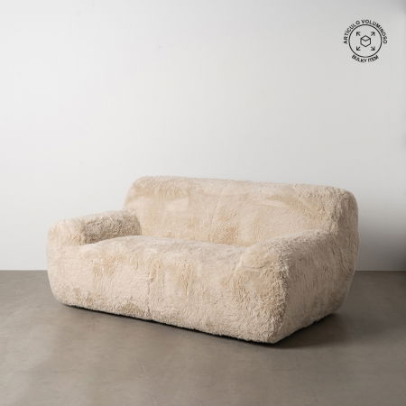 Scaune in Stil Boho - Canapea moderna 2 locuri blana bej