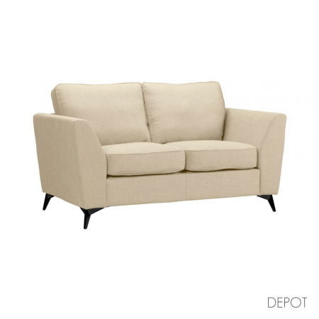 Mese in Stil Minimalist - Canapea cu 2 locuri bej Boel cu perne lavabile și design modern