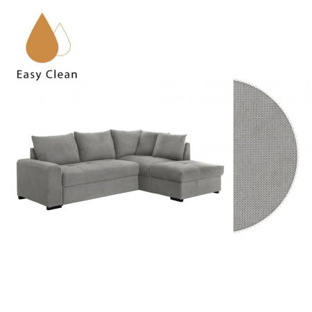 Fotolii in Stil Scandinav - Canapea extensibilă colțar dreapta gri Bill