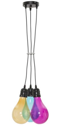 Lustre, Lampi suspendate - Candelabru modern sticla colorata CreativDeco