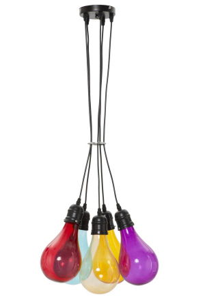 Lustre, Lampi suspendate - Candelabru modern abajururi colorate CreativDeco