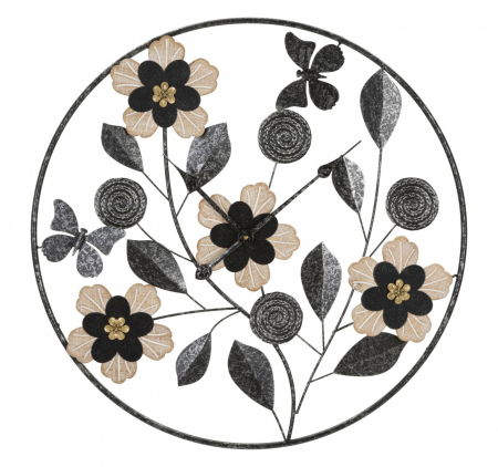 Boho - Ceas perete floral | Decor functional | CreativDeco