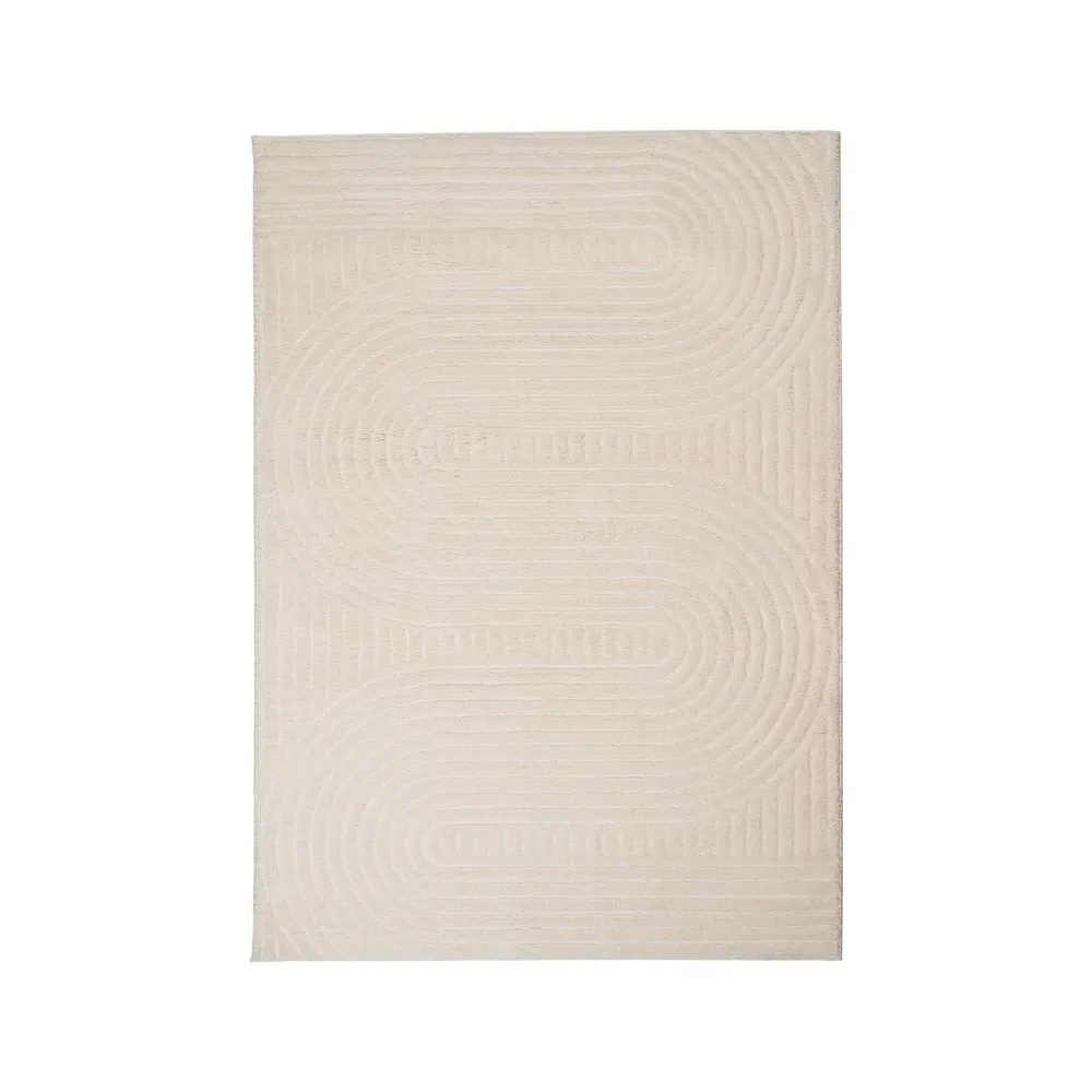 Fotolii in Stil Scandinav - Covor Bej cu Model Geometric | Covoare Versatile | CreativDeco