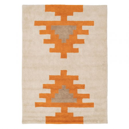 Boho - Covor dreptunghiular bumbac Azteca 160x120|Covoare elegante pentru amenajari moderne