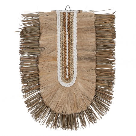 Decoratiuni perete din lemn - Decor mural fibre naturale boho perete