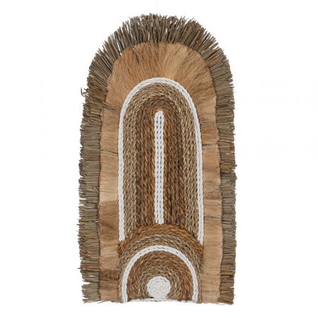 Decoratiuni perete din lemn - Decor vertical fibre naturale boho rustic