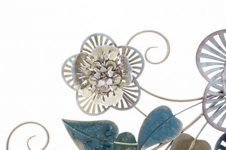 Decor mural 3D | Flori si frunze metalice | Design modern [1]