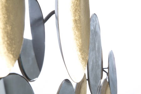 Decoratiune perete Globes, metal/oglinda, auriu [3]