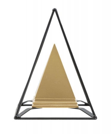 Obiecte decorative - Ornament piramida auriu cu fier negru - CreativDeco.ro  