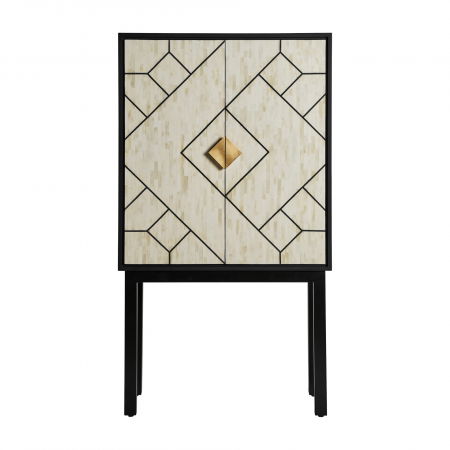Art Deco - Dulap Art Deco MDF negru alb auriu|Dulapuri luxoase