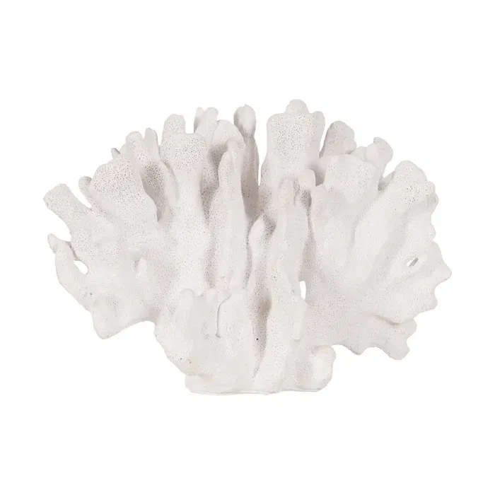 Boho - Figurina coral rasina alba eleganta|Decoratiuni marine deosebite