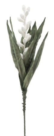 Obiecte decorative - Floare Aloe alba artificiala CreativDeco - Puritate si eleganta in decor