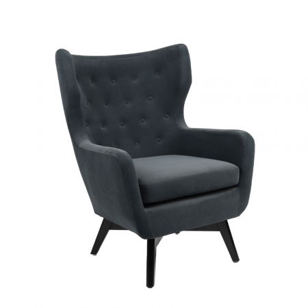 Fotolii in Stil Scandinav - Fotoliu modern gri închis cu spătar înalt – model Mega