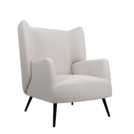 Fotolii in Stil Scandinav - Fotoliu crem modern cu spătar înalt Monaco