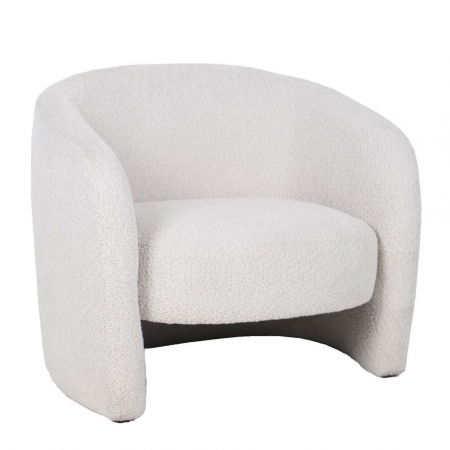 Fotolii in Stil Scandinav - Fotoliu crem sculptural rotund Bold