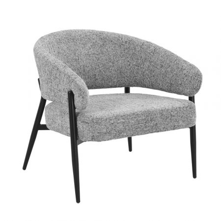 Fotolii in Stil Scandinav - Fotoliu modern gri cadru metalic Moritz