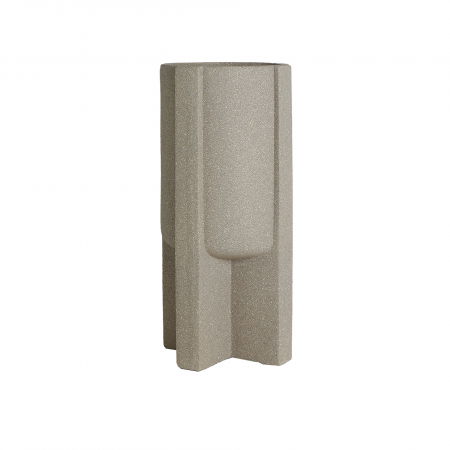 Ghivece, Suporturi flori - Ghiveci decorativ din polirășină maro – design vertical japandi 81 cm