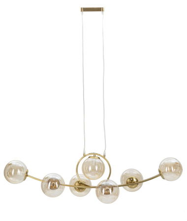 Lustre, Lampi suspendate - Lampa suspendata Japan 7 lumini, metal auriu - CreativDeco.ro