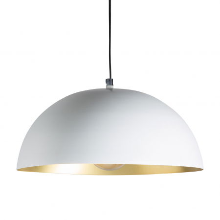 Art Deco - Lampa suspendata Art Deco fier alb auriu|Lampi elegante
