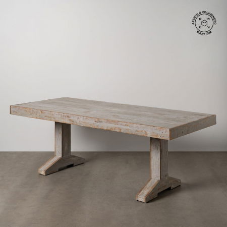 Mese Dining - Masă dining lemn reciclat 220 cm – rustic industrial patinat