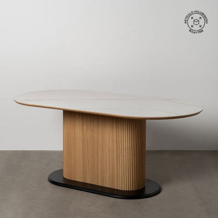 Mobilier - Masa Dining Luxoasa Ceramica Marmura Alba CreativDeco - Design Contemporan