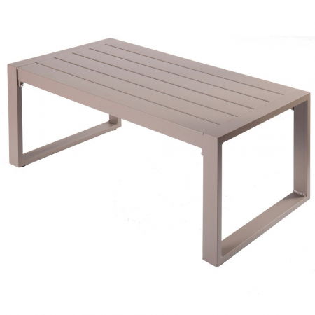 Mese in Stil Minimalist - masă IO bej – dreptunghiulară, aluminiu exterior, design minimalist