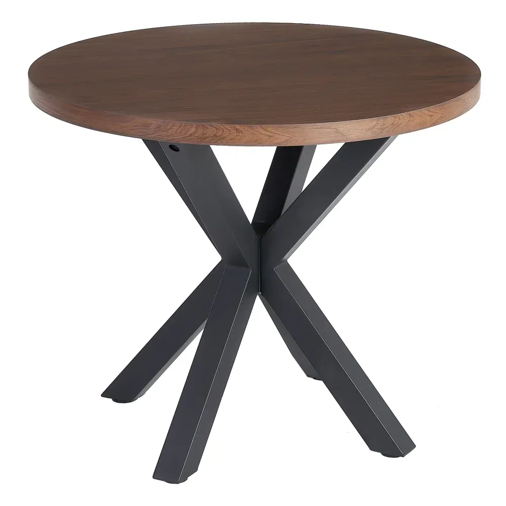Mobilier - Masa Dining Rotunda Lise, Maro Negru, MDF Metal - CreativDeco.ro