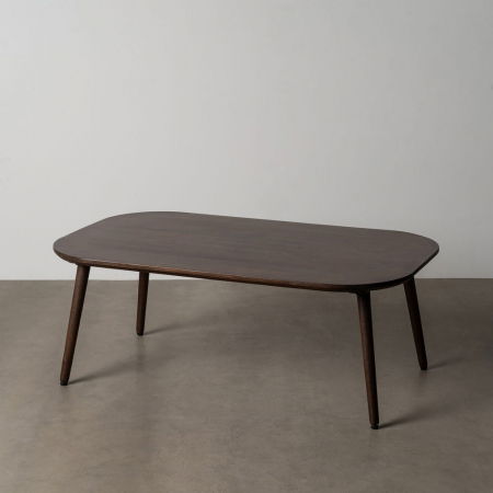 Mese - Masă joasă de cafea din lemn de mango maro închis cu picioare conice