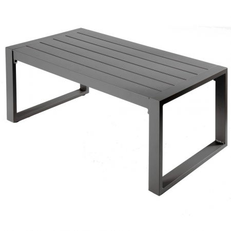 Mese in Stil Minimalist - masă joasă IO – dreptunghiulară, aluminiu grafit, design minimalist