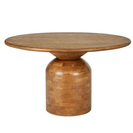 Mese in Stil Minimalist - Masă rotundă lemn masiv acacia Cupola