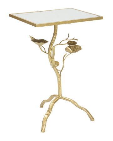 Masute Laterale - Masuta aurie cu blat oglinda | Decor living | CreativDeco