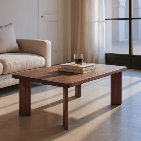 Mese - Măsuță de cafea dreptunghiulară maro din lemn de mango design natural