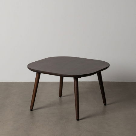 Mese - Măsuță de cafea pătrată maro închis din lemn de mango design mid-century modern