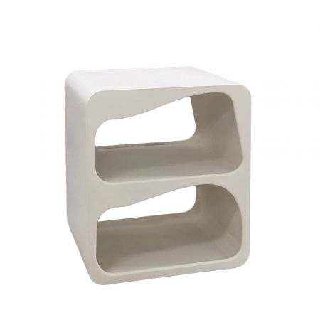 Mese - Măsuță albă sculpturală cu spații deschise TINOS