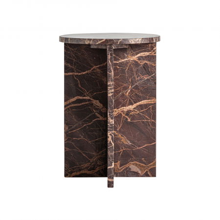 Mese in Stil Minimalist - Măsuță marmură închisă vene aurii, design arc Art Deco.