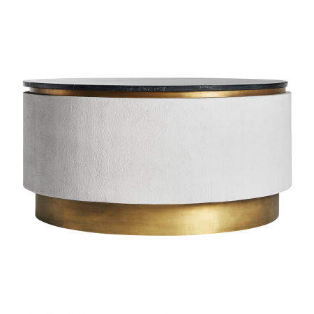 Art Deco - Masuta living Art Deco metal alb negru|Masute elegante