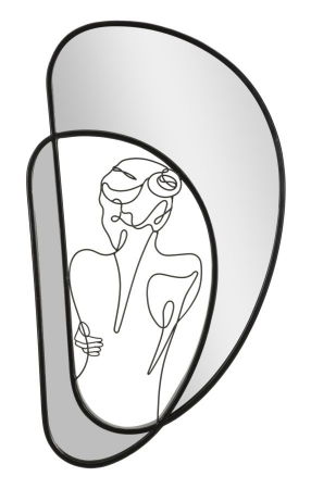 Oglinzi in Stil Art Deco - Oglinda artistica rama metalica neagra CreativDeco