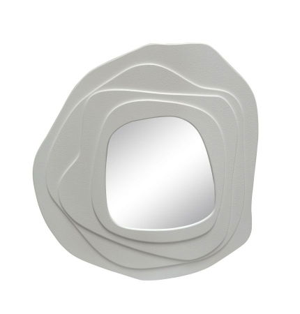 Oglinzi in Stil Glam - Oglinda asimetrica alba | Interior luminos | CreativDeco