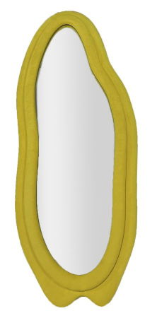 Boho - Oglinda neregulata rama galbena CreativDeco