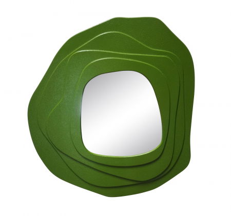 Oglinzi in Stil Glam - Oglinda asimetrica verde | Design revigorant | CreativDeco