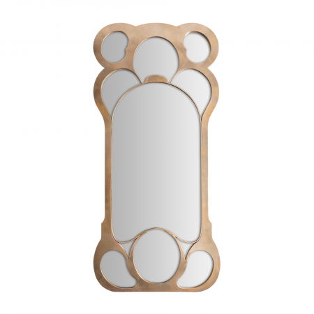 Oglinzi in Stil Art Deco - Oglinda Art Deco MDF auriu verticala|Oglinzi luxoase