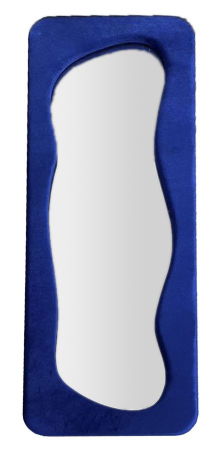 Boho - Oglinda dreptunghiulara albastra fluida CreativDeco