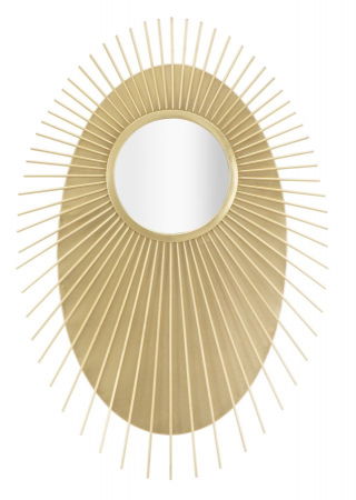 Oglinzi decorative - Oglinda ovala spectaculoasa Eye glam, metal auriu