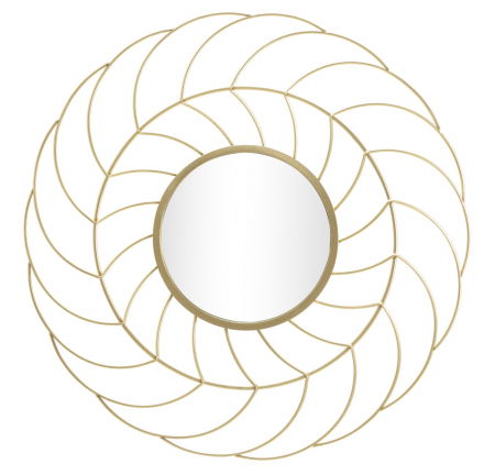 Oglinzi in Stil Art Deco - Oglinda Floarea Soarelui, aurie - CreativDeco.ro