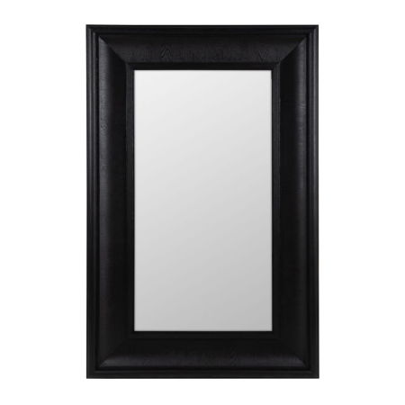 Oglinzi - Oglindă neagră din lemn și MDF cu ramă lată profil adâncit