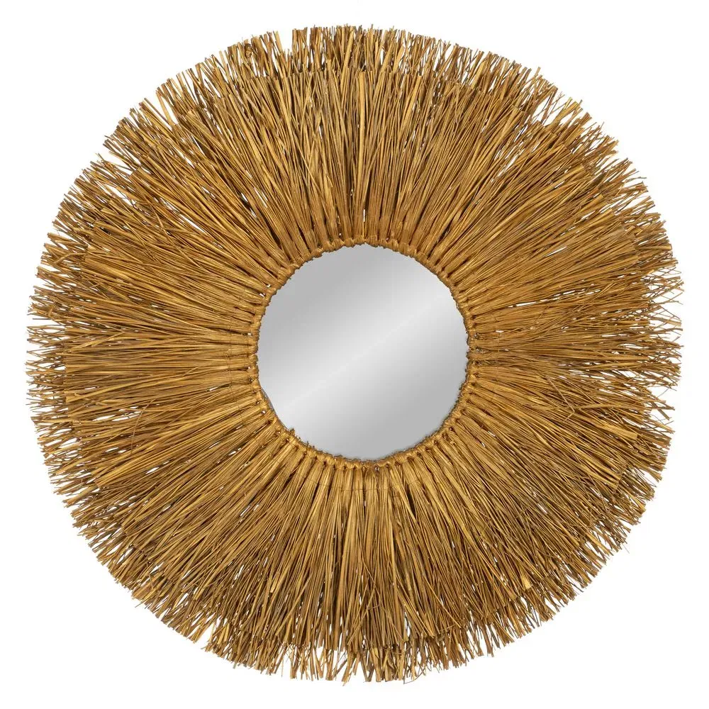 Boho - Oglinda Rotunda Rafie - de la creativdeco.ro