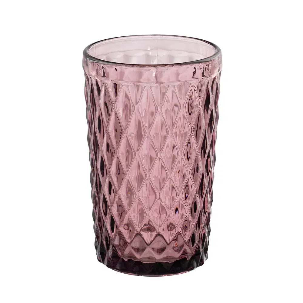 Pahare si cani - Pahar Apa Pink, Cristal Roz - CreativDeco.ro
