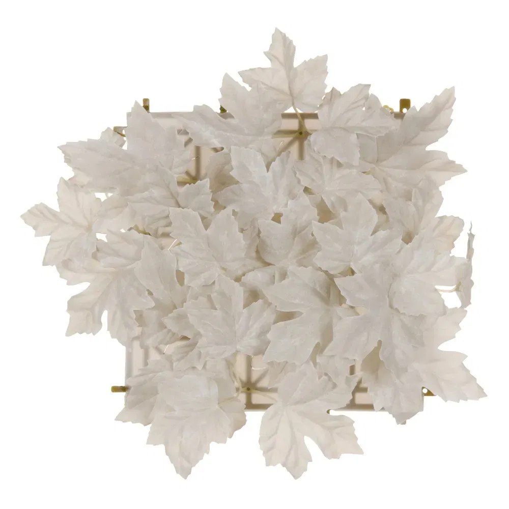 Obiecte decorative - Panou Alb Frunze Artificiale Stejar, PVC - CreativDeco.ro