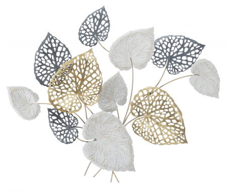 Frunze - CreativDeco Decoratiune Perete Auriu Argintiu Eleganta Glam